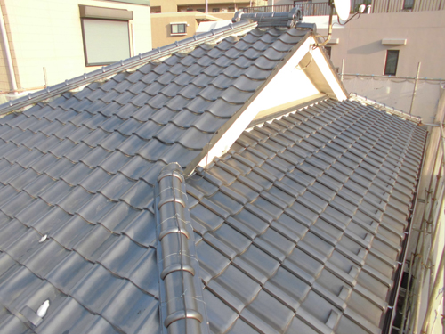 屋根葺き替え工事前